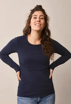 Boob Design - imetyspaita pitkähihainen Classic, midnight blue