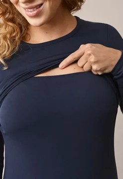 Boob Design - imetyspaita pitkähihainen Classic, midnight blue