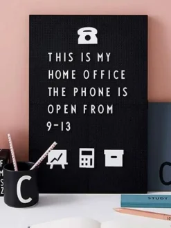 Design Letters - Letter Board A4, musta
