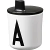 Design Letters nokka / kansi mukiin - black