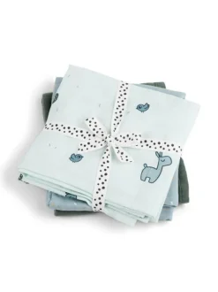 Done By Deer - harsoliina 3-pack 70x70 - Lalee blue