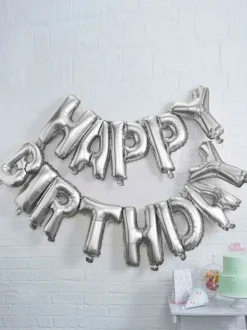 Ginger Ray - folioilmapallo Happy Birthday, hopea