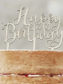 Happy Birthday! puinen kakunkoriste