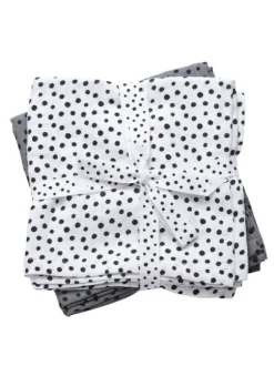 Harsoliina 2-pack 70x70 - Happy dots grey - Done By Deer