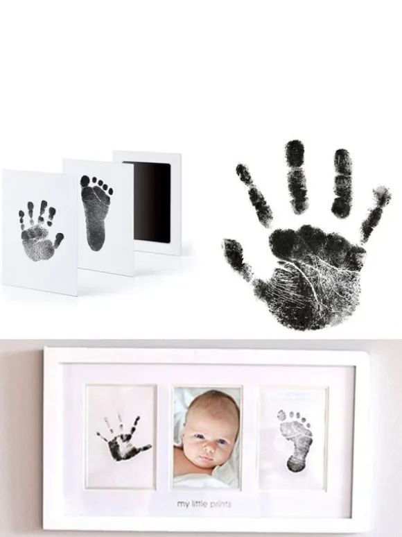 Mustelevy vauvan jalanjäljille, musta