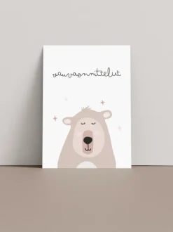 Onnittelukortti nalle - vauvaonnittelut