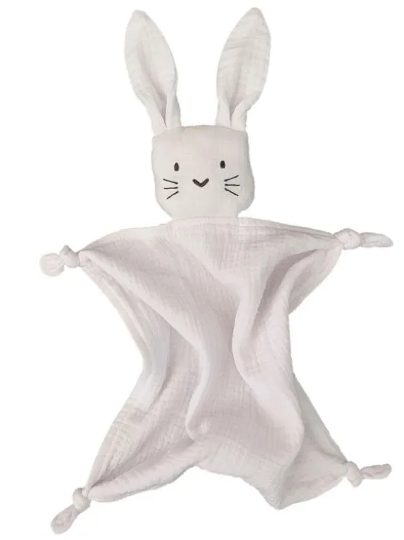 Puuvillainen Cuddly unipupu, valkoinen