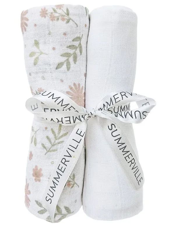 Puuvillainen harsoliina 2kpl 70x70 cm – Blossom