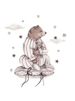 Seinätarra Setti 100x100cm, Dreamers Bear