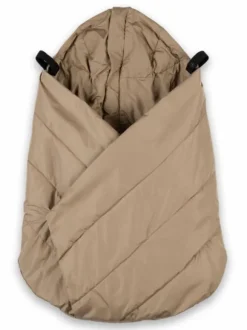 Voksi Carrier Cover – Kantorepun lämmin tuulisuoja vauvalle, Dark Sand